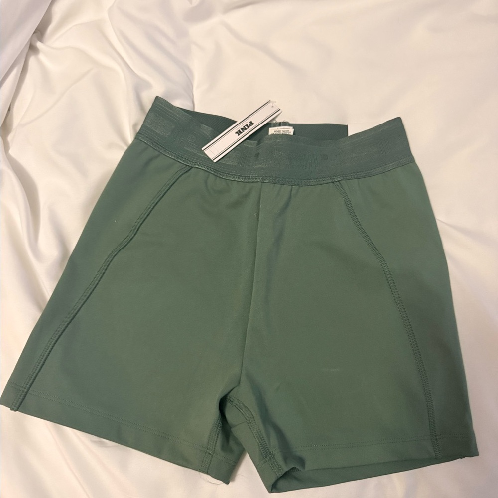 Green Athletic Biker Shorts